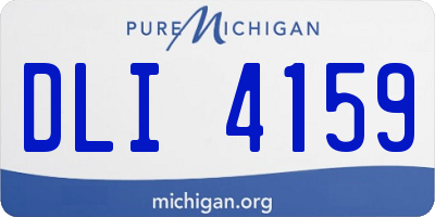 MI license plate DLI4159