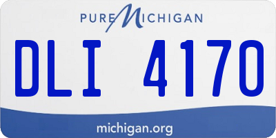 MI license plate DLI4170