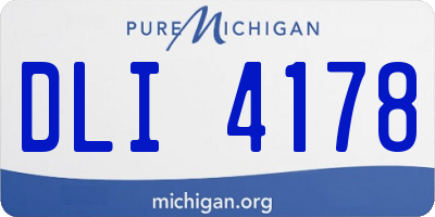 MI license plate DLI4178