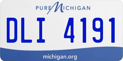 MI license plate DLI4191