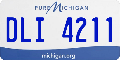 MI license plate DLI4211