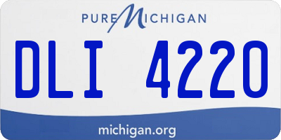 MI license plate DLI4220