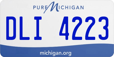 MI license plate DLI4223