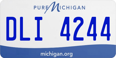 MI license plate DLI4244
