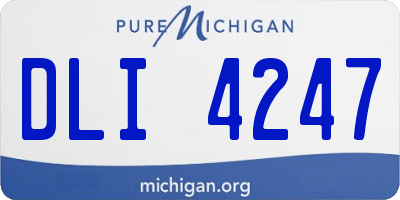 MI license plate DLI4247