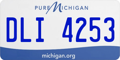 MI license plate DLI4253