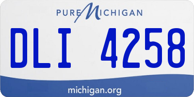 MI license plate DLI4258