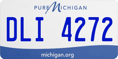 MI license plate DLI4272
