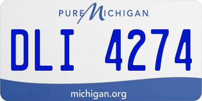 MI license plate DLI4274