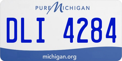 MI license plate DLI4284