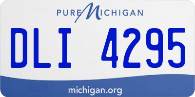 MI license plate DLI4295