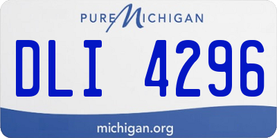 MI license plate DLI4296