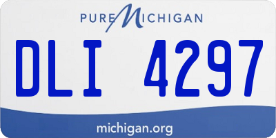 MI license plate DLI4297
