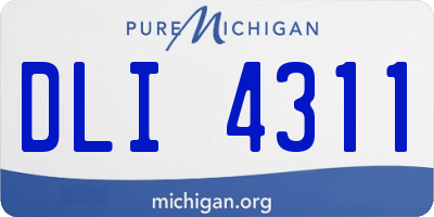 MI license plate DLI4311