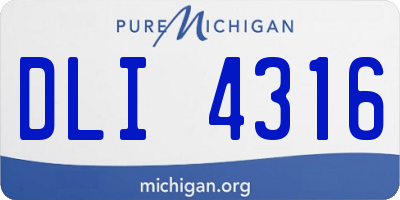 MI license plate DLI4316