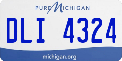 MI license plate DLI4324