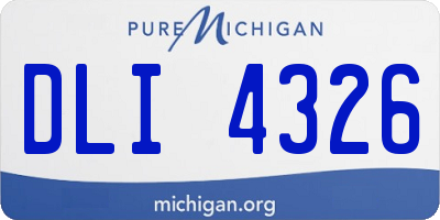 MI license plate DLI4326