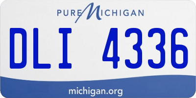 MI license plate DLI4336