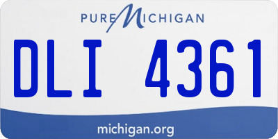 MI license plate DLI4361
