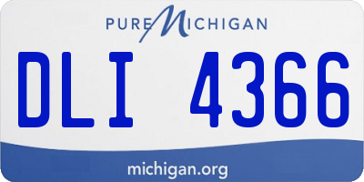 MI license plate DLI4366