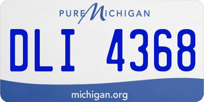 MI license plate DLI4368