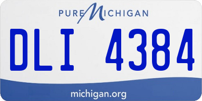 MI license plate DLI4384