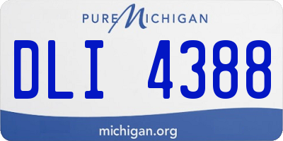 MI license plate DLI4388