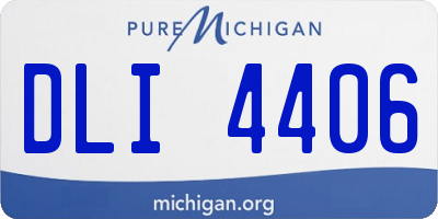 MI license plate DLI4406