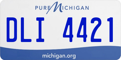 MI license plate DLI4421