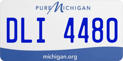 MI license plate DLI4480