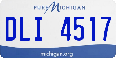 MI license plate DLI4517