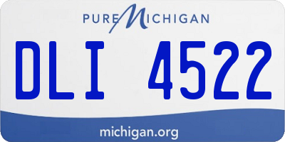MI license plate DLI4522