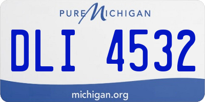 MI license plate DLI4532