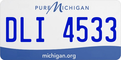 MI license plate DLI4533