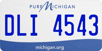 MI license plate DLI4543