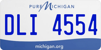 MI license plate DLI4554