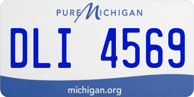 MI license plate DLI4569