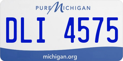 MI license plate DLI4575