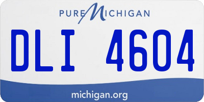 MI license plate DLI4604