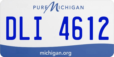 MI license plate DLI4612