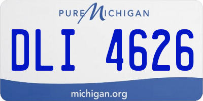 MI license plate DLI4626