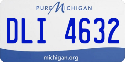 MI license plate DLI4632