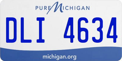 MI license plate DLI4634