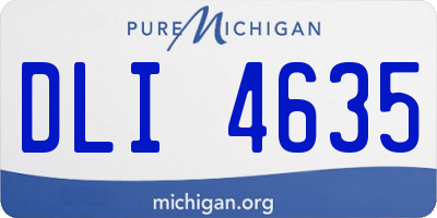 MI license plate DLI4635
