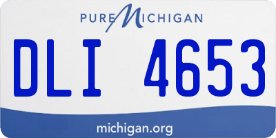 MI license plate DLI4653