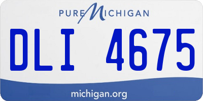 MI license plate DLI4675