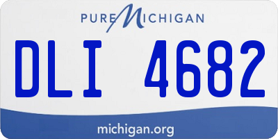 MI license plate DLI4682