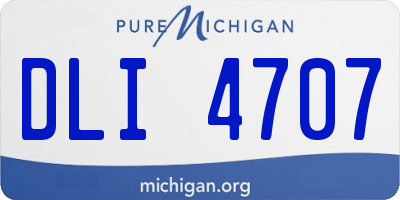 MI license plate DLI4707