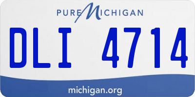 MI license plate DLI4714