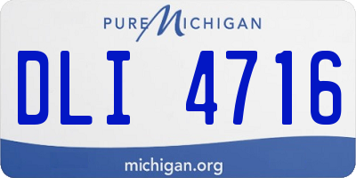MI license plate DLI4716